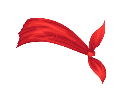 Retro headband for woman. Mockup of decorative hai