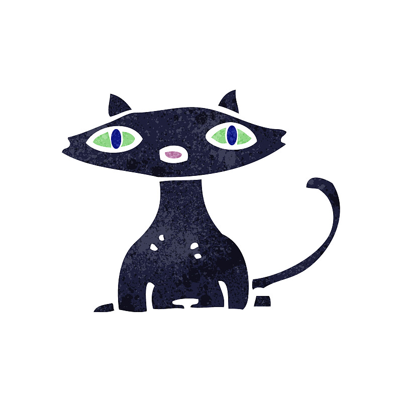 复古卡通黑猫