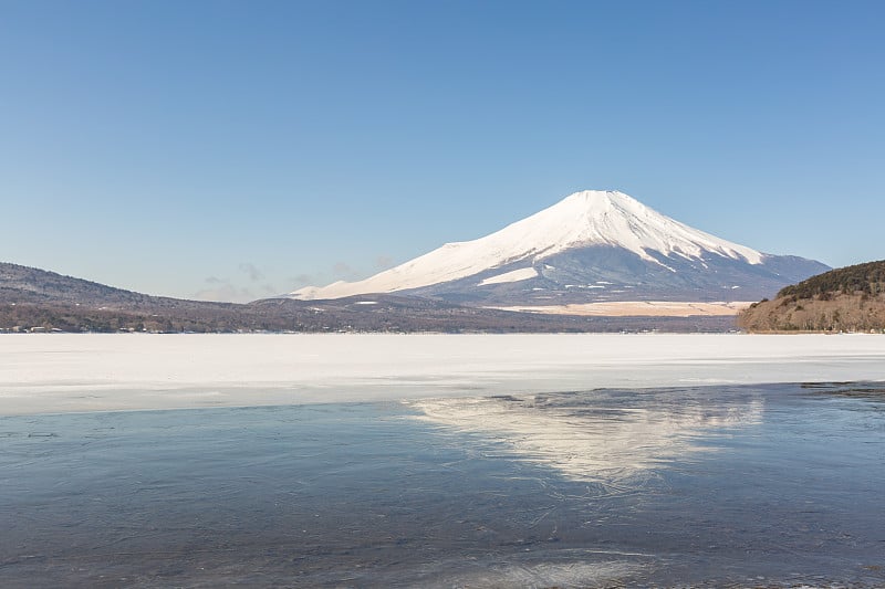 冬季富士山山中湖