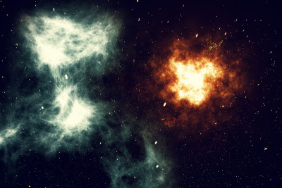宇宙中充满了星星，星云和星系，宇宙中的太空尘埃，美丽的背景与星星，3d渲染