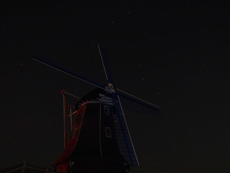 风车和北斗七星之夜，日本前桥群马