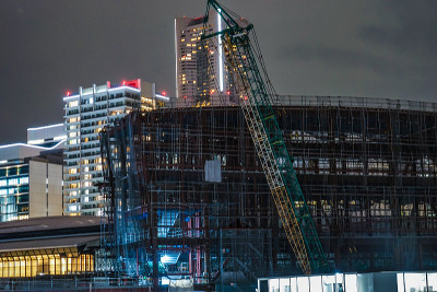 横滨的高层建筑工地
