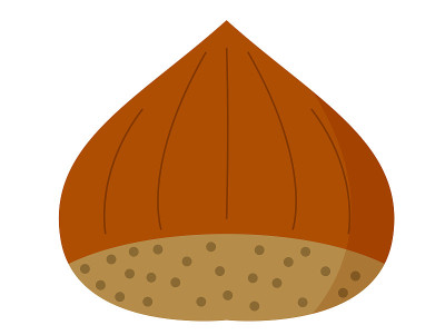 秋栗插图材料