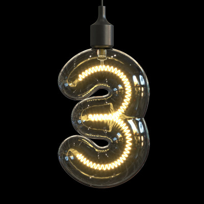 灯泡3d字体3d渲染3