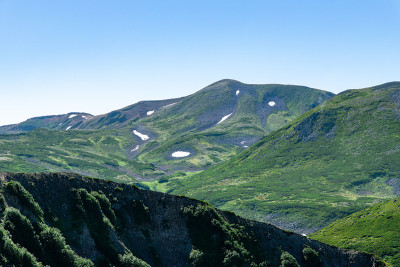 夏天的风景Kurodake峰会,北海道。