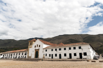 Villa de Leyva Main广场全景Boyacá
