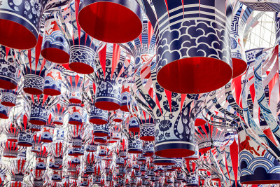 色彩缤纷的中国新年装饰品