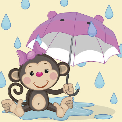 猴子和雨伞
