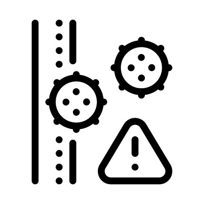 皮下病毒图标矢量轮廓插图