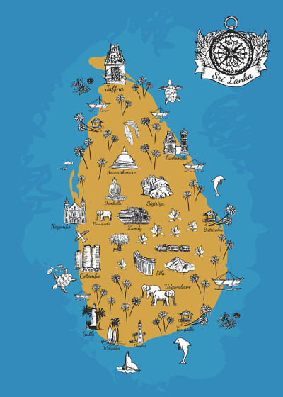 绘制斯里兰卡地图