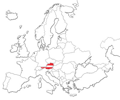 奥地利的地图
