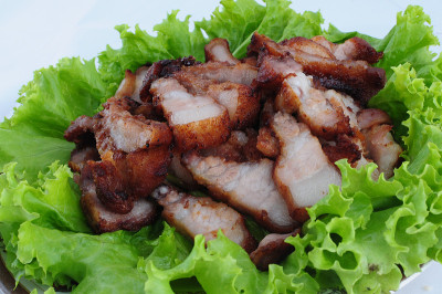 生菜炒五花肉