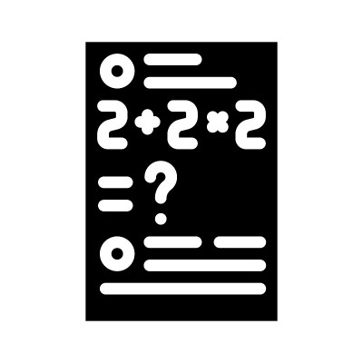 数学问题，符号，图标，矢量，插图黑色