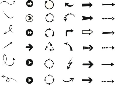 arrows icon set