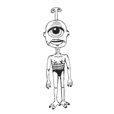 涂鸦异形图标手绘插画设计由Jaidee家庭风格