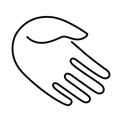 palml打开。图标。连续的线条画。矢量插图。