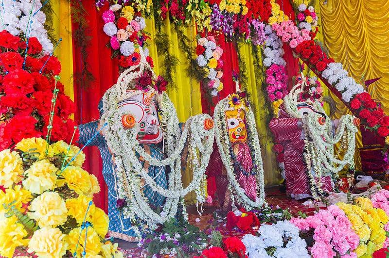 Lord Jagannath, Balaram和Suvodra, Ratha jatra festi