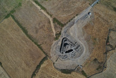 撒丁岛纽拉吉石器时代撒丁岛纽拉吉航拍
