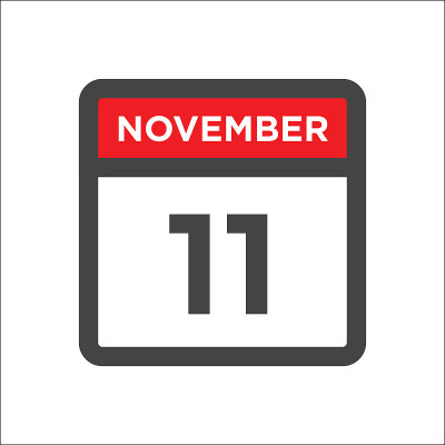11月11日日历图标有日和月