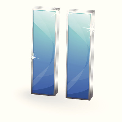 3d平滑暂停按钮矢量图标