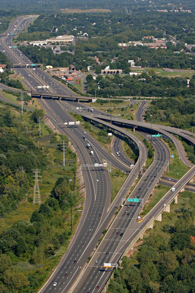 aerial.over.complex.highway.curves