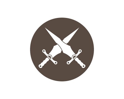 剑标志图标矢量插图设计