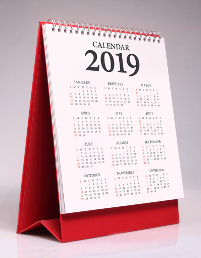 简易台历2019