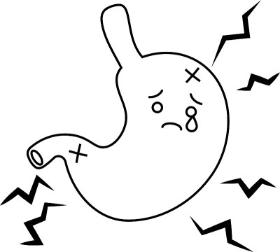 插图一个可爱的肚子轮廓
