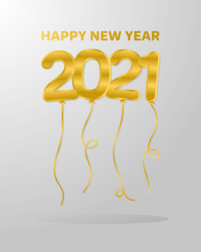 2021新年气球矢量设计
