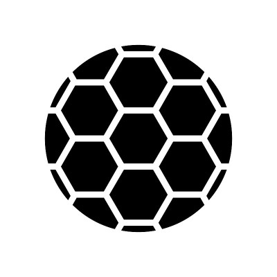 球足球字形图标矢量插图