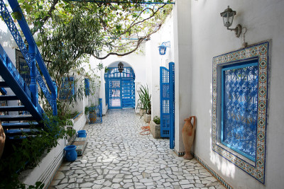 Sidi Bou Said的庭院
