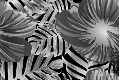 Black white exotic pattern.