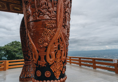 清迈，Doi suthep上的视图点。