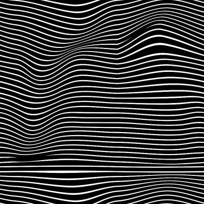 Wavy abstract seamless background pattern. Black a