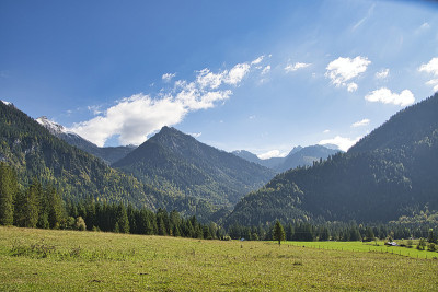 巴伐利亚和奥地利美丽的高山风景