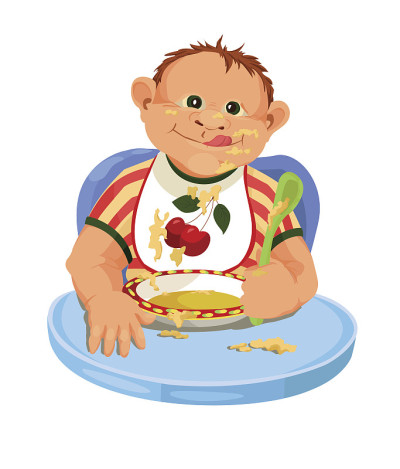 孩子吃早餐