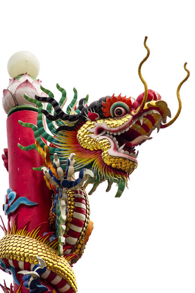 金龙中国式雕像春节快乐