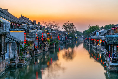 中国浙江西塘古镇