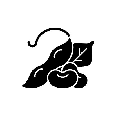 毛豆黑色象形图标