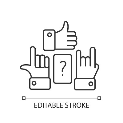 Charades pixel perfect linear icon