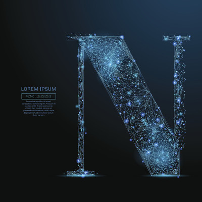字母N低聚蓝