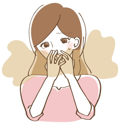 口臭女性插画