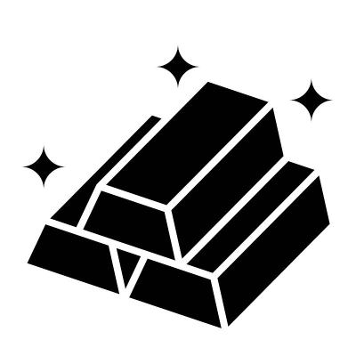 黄金图标，矢量插图，金融字形
