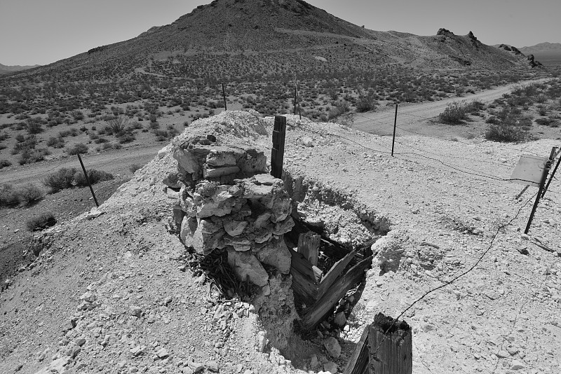 Rhyolite Ghost Town in Monochrome