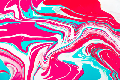 液体丙烯酸涂料背景。流体绘画抽象纹理