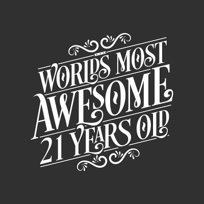 21岁生日排版设计，世界上最了不起的21岁