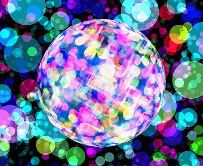 五彩缤纷的discoball背景