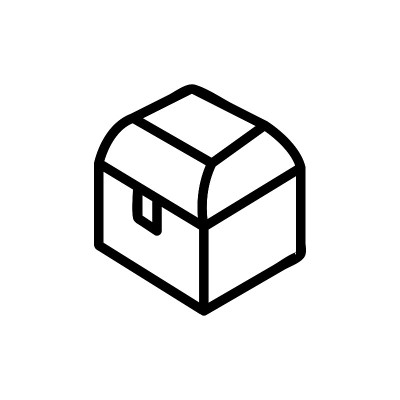 闭胸图标矢量轮廓插图