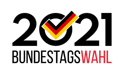 BundestagWahl 2021 -德国联邦选举2021，向量横幅或贴纸