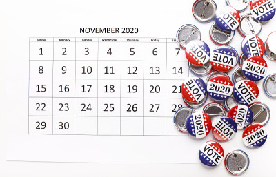 美国选举投票提醒2020年11月日历